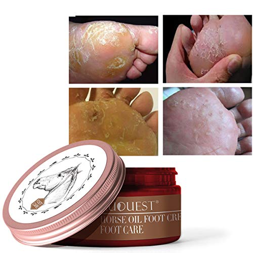 AJUMKER Aceite de caballo Crema para pies Cuidado de los pies Crema Hidratante Comezón de ampollas Reparación Anti-agrietamiento Suavizante antifúngico Peeling Cuidado de los pies