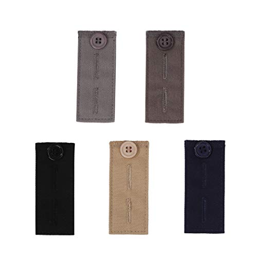 Ajustables de La Cintura Extensor de Cintura Reutilizables Botones Alargadores Con 2 Ojales para Pantalones Camisa Falda Vaquero 5 Piezas 8x3.5 cm