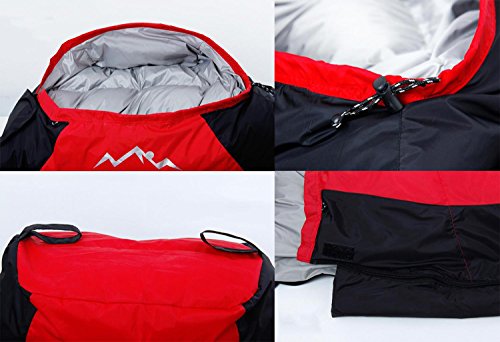 Al aire libre Bolsas de dormir Pluma / pato abajo Invierno Más grueso Camping -20 calor Camping Bolsas de dormir 2300 g , red
