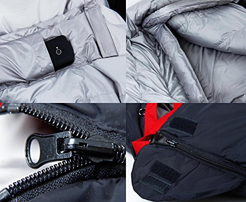 Al aire libre Bolsas de dormir Pluma / pato abajo Invierno Más grueso Camping -20 calor Camping Bolsas de dormir 2300 g , red