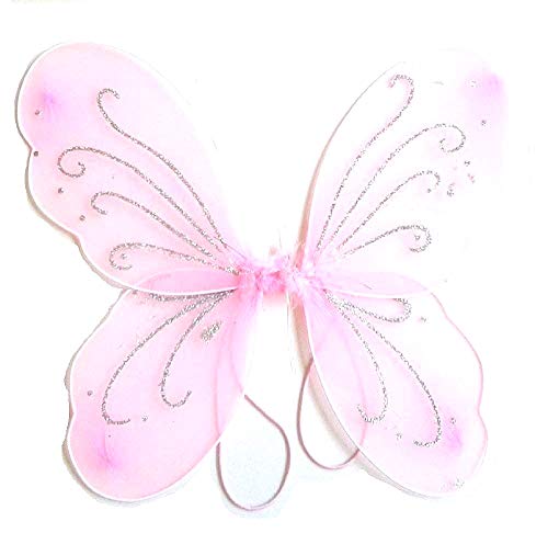 Alas de mariposa - accesorio de disfraz - disfraz - carnaval - halloween - teatro - hada - color rosa - niña - 3-7 años - idea de regalo para cumpleaños