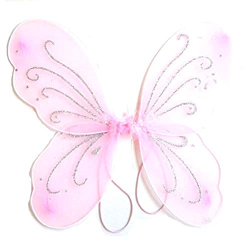 Alas de mariposa - accesorio de disfraz - disfraz - carnaval - halloween - teatro - hada - color rosa - niña - 3-7 años - idea de regalo para cumpleaños