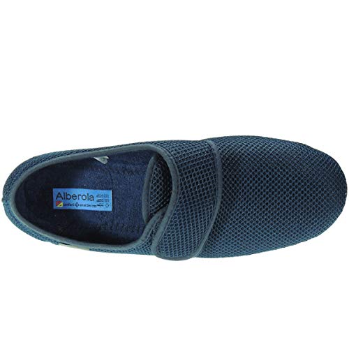 ALBEROLA T867 Zapatilla Cerrada Rejilla Ajuste Velcro Hombre Transpirable Antideslizante Perfumada Marino Talla 41