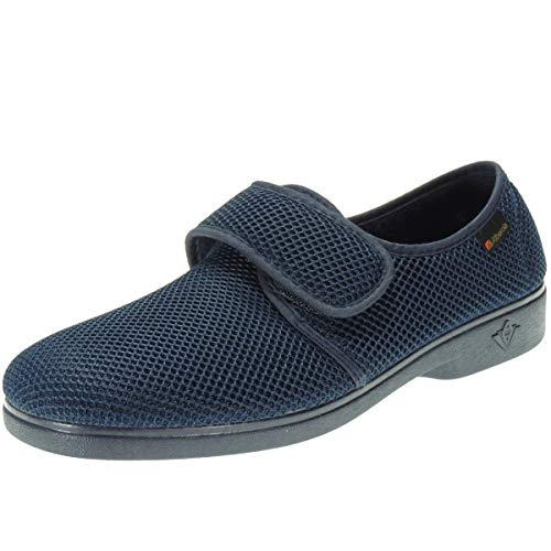 ALBEROLA T867 Zapatilla Cerrada Rejilla Ajuste Velcro Hombre Transpirable Antideslizante Perfumada Marino Talla 41