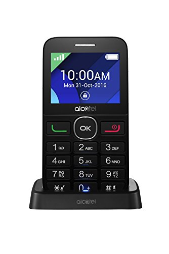 Alcatel 2008G - Teléfono Móvil (Fácil uso, Pantalla de 2.4” QVGA ,320x240, 2G, cámara trasera 2 Mpx, 8MB de RAM, 16MB de ROM, batería 1400mAh), Blanco/Negro