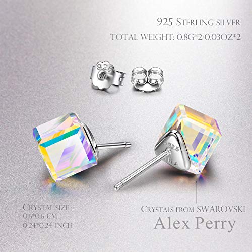 Alex Perry Pendientes Regalos para mujeres, madres, niñas, amigos, su rosa Aurore Boreale, coloridos pendientes, joyería, cumpleaños, aniversario, regalos personalizados para el día de San Valentín