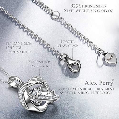 Alex Perry Regalo Collar Mujer Plata 925 Colgante Joyería para Elle Su Madre Amante Cumpleaños Aniversario