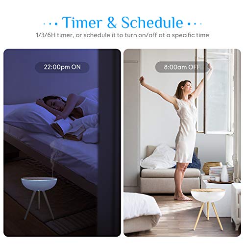 Alexa Difusor Aromaterapia WiFi, Maxcio Humidificador Ultrasónico 1000ml, Difusor Aceites Esenciales 3 Modos de Nieble Compatible Con Alexa y Google Home para Hogar, Oficina, Bebé