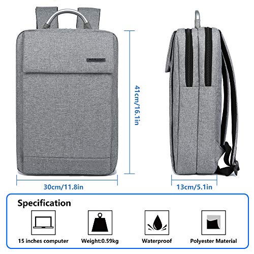 Alfheim Mochila para portátil para Hombre para Mujer de 13-14 Pulgadas,Impermeable&De múltiples Fines&Ligero&Portatil Simple y Elegante para Viajes de Negocios de Viajes Escolares