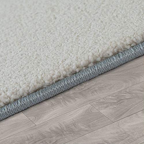 Alfombra Infantil Pelo Corto Colorida Pastel Diseño Estrellas Adorable En Crema, tamaño:80x150 cm