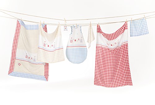 Alfombrilla de cambiador roba de 85x75 cm, coleccion textil roba"Vichy azul", suave alfombrilla de cambiador para bebé recubierto con pelicula de PU, azul