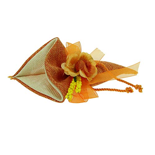 Alice's decorations - 20 bolsitas de Tela con Forma de Cono para Regalos, bomboneras, Manualidades, bomboneras, bautizos, Bodas, cumpleaños, Fiestas y Joyas