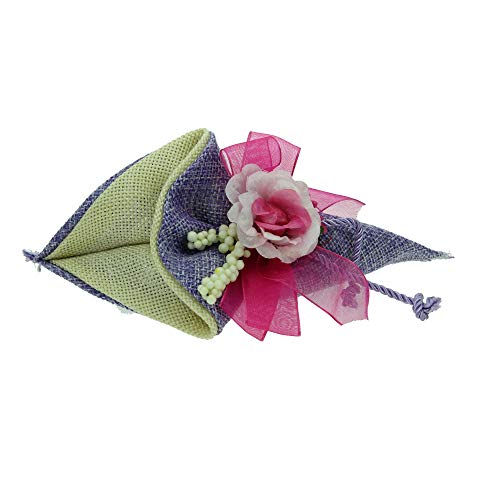 Alice's decorations - 20 bolsitas de Tela con Forma de Cono para Regalos, bomboneras, Manualidades, bomboneras, bautizos, Bodas, cumpleaños, Fiestas y Joyas