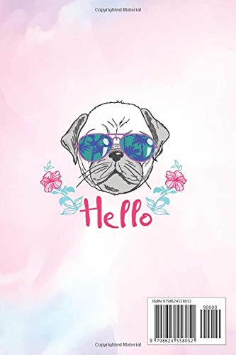 Alice's Notebook I love Pug: Gift for pug lovers, Women Perfect pug diarie / Lined Personalized journal notebook For Girls, Alice journal, 120 Pages With Lined Pages 6x9, birthday Easter Taking Notes