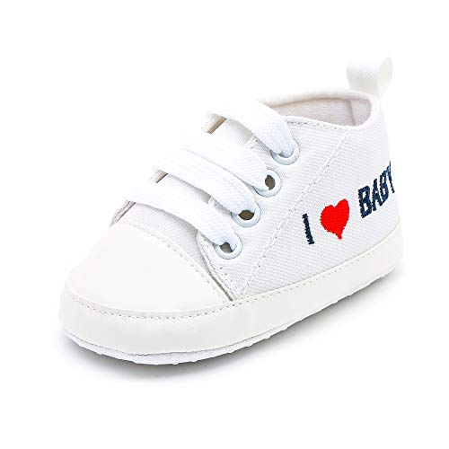 ALIKEEY   Bebé Niño Recién Nacido   Chicas Chicos Corazon   Carta Imprimir Sólidos     Casual Zapatos De Suela Suave