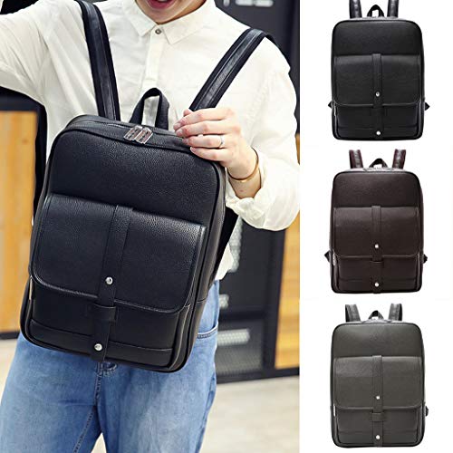 Alikeey Hombres Mochila Bolsa Simple Moda De Computadora Grande Capacidad Estudiante Viaje Simple Escolar Ordenador Gran Capacidad (marrón)