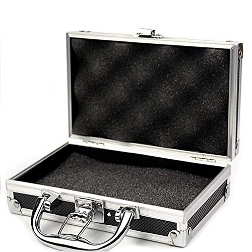Alivier Caja de Almacenamiento portátil de Aluminio Flight Case Caja Segura Caja de Almacenamiento Maleta de Viaje Organizador de Equipaje