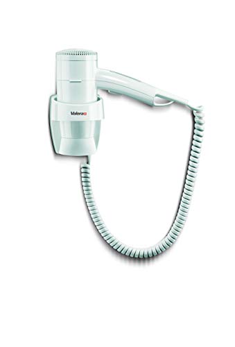 All Care 17211 Valera Premium 1200 - Secador de pelo de pared con cable en espiral, color blanco