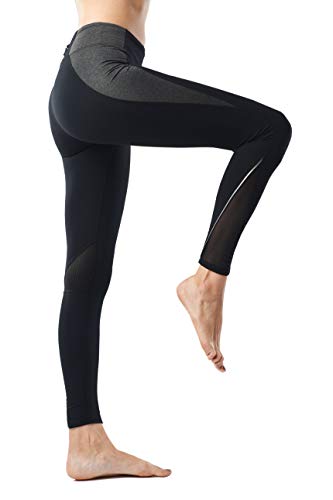 AllureSports son pantalones de yoga para mujeres, especiales para entrenamiento al aire libre, especiales para correr, cómodos y adaptables a cualquiere tipo de actividad diaria. (Negro, M)