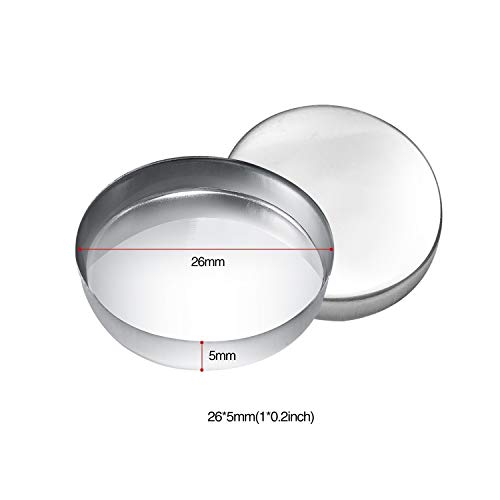 Allwon 56 Pack de sartenes metálicas redondas vacías para la paleta de sombras de ojos Paleta de maquillaje magnético (26 mm)