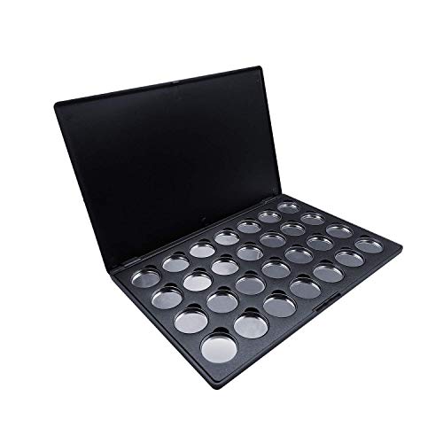 Allwon vacía Paleta de Maquillaje de Sombra de Ojos magnética con sartenes metálicas Redondas de 28pcs 26mm