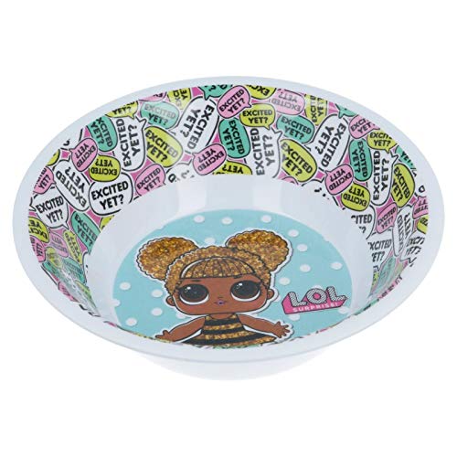 ALMACENESADAN 2090; Set melamina LOL Surprise, 3 Piezas; Compuesto por Vaso, Cuenco y Plato; NO BPA