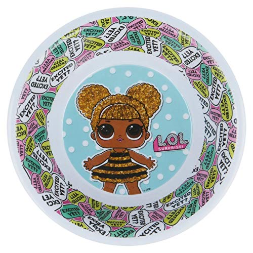 ALMACENESADAN 2090; Set melamina LOL Surprise, 3 Piezas; Compuesto por Vaso, Cuenco y Plato; NO BPA