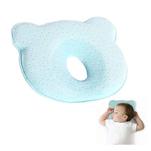 Almohada Bebe,Almohada Del Recién Nacido Corrección,Plagiocefalia de Cabeza Plana,Almohada bebe plagiocefalia mimos,Cojín Plagiocefalia,Bebé Recién Nacido Almohada (lan)