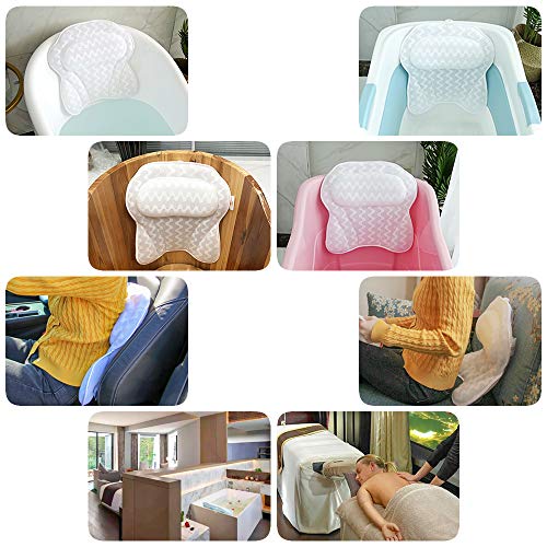 Almohada de Baño, Reposacabezas Bañera con Ventosas Cojín para Bañera Ergonómico para SPA en Casa Bañera de Hidromasaje e Hidromasaje,