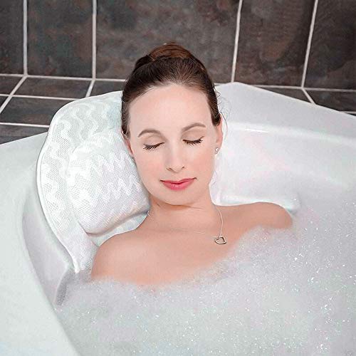 Almohada de Baño, Reposacabezas Bañera con Ventosas Cojín para Bañera Ergonómico para SPA en Casa Bañera de Hidromasaje e Hidromasaje,