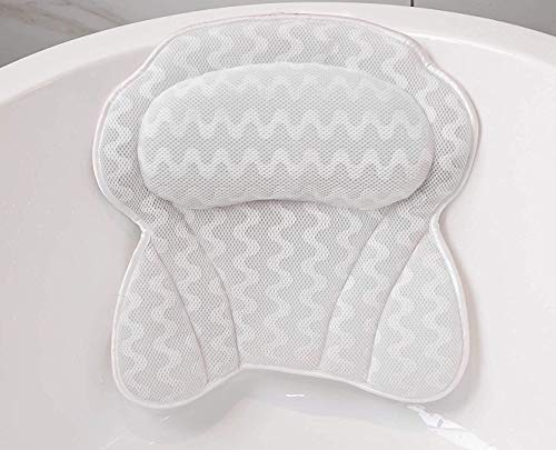 Almohada de Baño, Reposacabezas Bañera con Ventosas Cojín para Bañera Ergonómico para SPA en Casa Bañera de Hidromasaje e Hidromasaje,