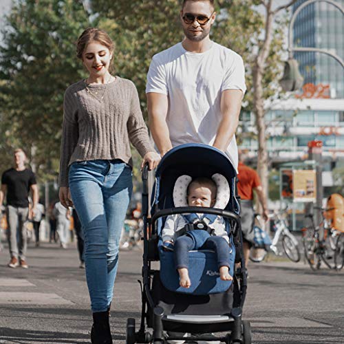 Almohada de viaje ajustable para bebé para silla de paseo o cama, 2 en 1 cochecitos de silla de paseo Soporte de cuello suave para 6 meses a 2 año Bebé (White 2)