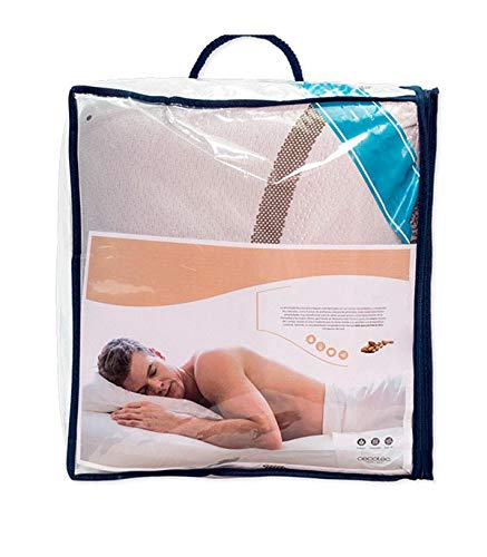 Almohada viscoelástica beneficiosa para la Salud por su fabricación con cáscara de Almendra y Hueso de Aceituna. Recolax Visco Nature (90 cm)
