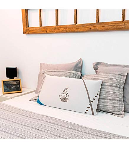 Almohada viscoelástica beneficiosa para la Salud por su fabricación con cáscara de Almendra y Hueso de Aceituna. Recolax Visco Nature (90 cm)