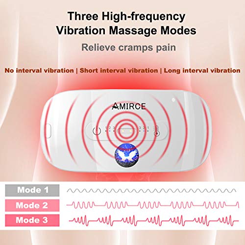 Almohadilla térmica menstrual, dispositivo de cinturón de alivio de calambres eléctrico portátil, menstrual/período, alivio del dolor de espalda o vientre para mujeres y niñas