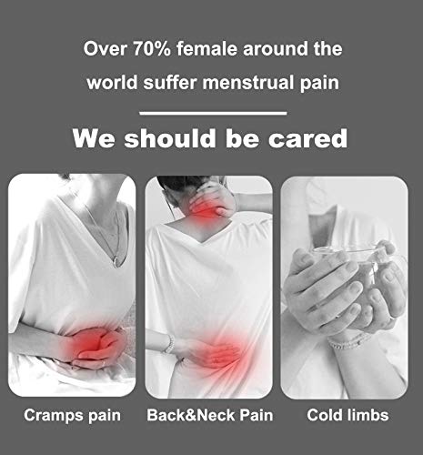Almohadilla térmica menstrual, dispositivo de cinturón de alivio de calambres eléctrico portátil, menstrual/período, alivio del dolor de espalda o vientre para mujeres y niñas