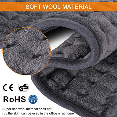 Almohadilla Térmica, Nivlan Manta Eléctrica 60x30cm Con 6 Calentamiento Niveles, 90Min Auto-Apagado, Esterilla Electrica Térmica Para Lumbar, Espalda y Cuello