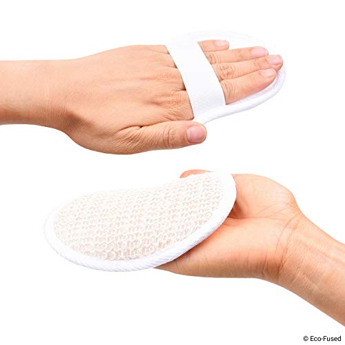 Almohadillas de esponjas (Paquete de 5) - Esponjas Exfoliantes - Material Algodón Suave - Producto esencial para el cuidado de la piel - Para ducha/baño - Textura fibrosa - Perfecto para lavado