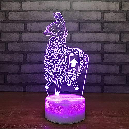 Alpaca Camello Jarra Cicatriz por defecto niña Piel Rifle Blanco Crack luz Base Color Noche luz Juego Ventilador Regalo decoración del hogar
