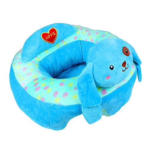 Alpacasso Creative Baby Nursing Silla segura para sentarse, cómodo bebé Apoyo Alimentar Sofá de seguridad Juguetes de regalo de felpa. (Blue Dog)