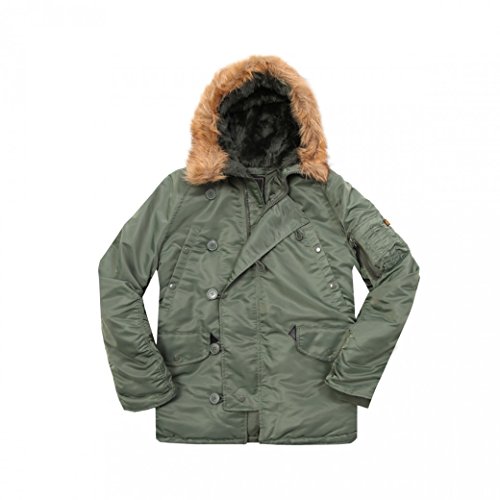 ALPHA INDUSTRIES N3B Parka, Verde (Sage-Green), M para Hombre