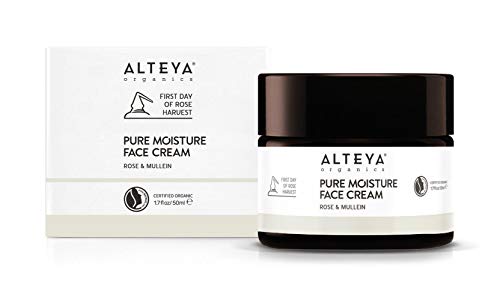 Alteya Organic Crema Pure Moisture Face Cream Rosa y Mullein 50 ml – Crema facial certificada NaTrue