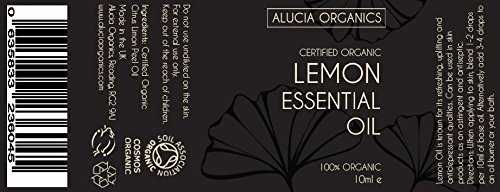 Alucia Organics Aceite Esencial de Limón (Lemon) orgánico certificado 10ml