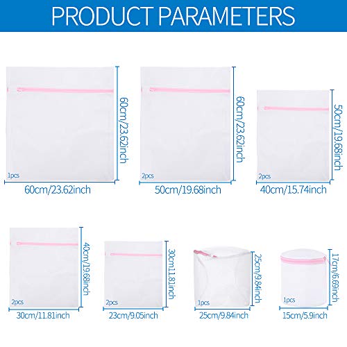 AMAYGA 11PCS Bolsa para Lavadora Bolsa para la Colada con Cremallera Cerrada Bolsa Malla de Lavandería Protección Completa Reutilizable para Blusas Delicadas,Calcetería,Ropa Interior,Sujetador