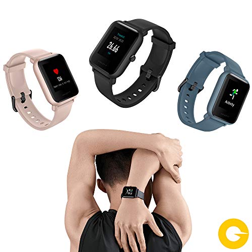Amazfit Bip Lite SmartWatch Monitor de Actividad Fitness Resistente al Agua 30 Metros Pulsómetro Modos Deportivos iOS & Android (Versión Internacional - 45 días de Batería) Negro