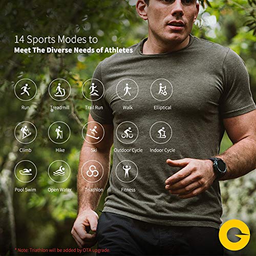 Amazfit T-Rex Reloj Smartwatch Deportivo - 20 Días Batería, 12 Certificados Militares, 50m Agua, 14 Modos Deportivos, Doble Satélite, Pantalla AMOLED (Antihuellas), Bio-Tracker PPG, V.Global (Verde)