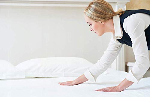 Amazinggirl Sabana encimera Blanca Algodon Poliester 160 x 250 cm - sábanas encimeras Blancas sabanas sin Goma, Telas por Metro Cama Toalla