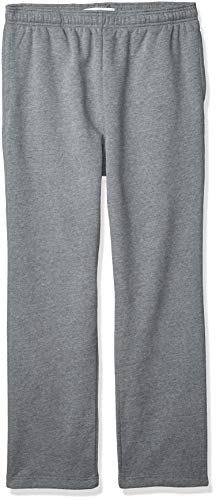 Amazon Essentials Fleece Sweatpant Pantalones, Gris (Light Grey Heather), Small