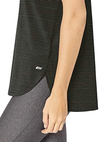 Amazon Essentials Patterned Studio Relaxed-Fit Crewneck T-Shirt Fashion-t-Shirts, Raya Negra (Black Stripe), US M (EU M - L)