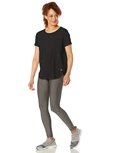 Amazon Essentials Patterned Studio Relaxed-Fit Crewneck T-Shirt Fashion-t-Shirts, Raya Negra (Black Stripe), US M (EU M - L)